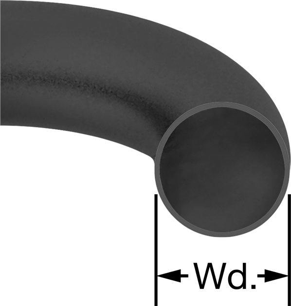 Kimyasala Dayanıklı Viton® Floroelastomer O-Ring, 1/8 Kesirli Genişlik, Dash Numarası 262