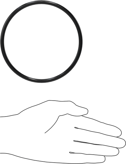 Yağa Dayanıklı Buna-N O-Ring, 5.7 mm Genişlik, 109.6 mm İç Çap