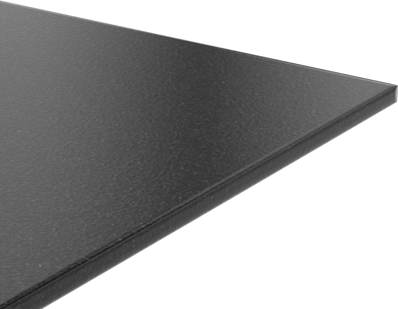 Kimyasala Dayanıklı Slippery Teflon® PTFE Sheet, Black, 1/8" Kalınlık, 6" Genişlik, 6" Uzunluk