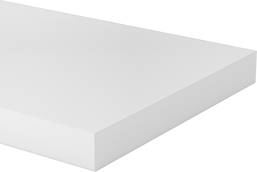 Kimyasala Dayanıklı Slippery Teflon® PTFE Sheet, White, 1-1/2" Kalınlık, 12" Genişlik, 24" Uzunluk