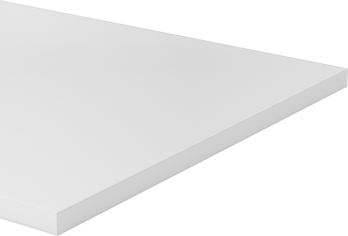 Kimyasala Dayanıklı Slippery Teflon® PTFE Sheet, White, 1" Kalınlık, 24" Genişlik, 48" Uzunluk