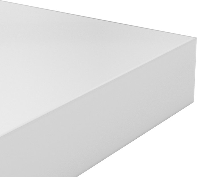 Kimyasala Dayanıklı Slippery Teflon® PTFE Sheet, White, 2" Kalınlık, 12" Genişlik, 12" Uzunluk
