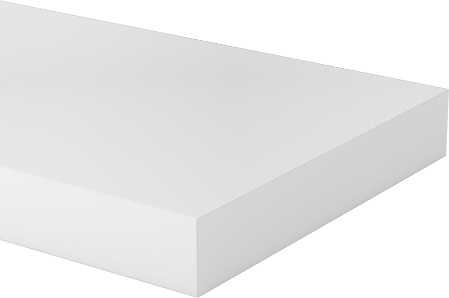 Kimyasala Dayanıklı Slippery Teflon® PTFE Sheet, White, 2" Kalınlık, 12" Genişlik, 24" Uzunluk
