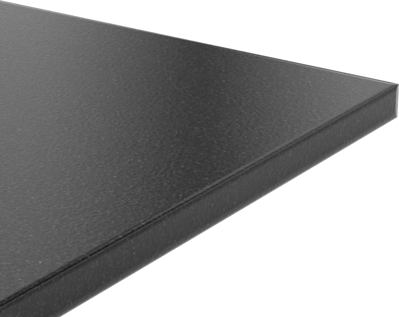 Kimyasala Dayanıklı Slippery Teflon® PTFE Sheet, Black, 1/4" Kalınlık, 6" Genişlik, 6" Uzunluk