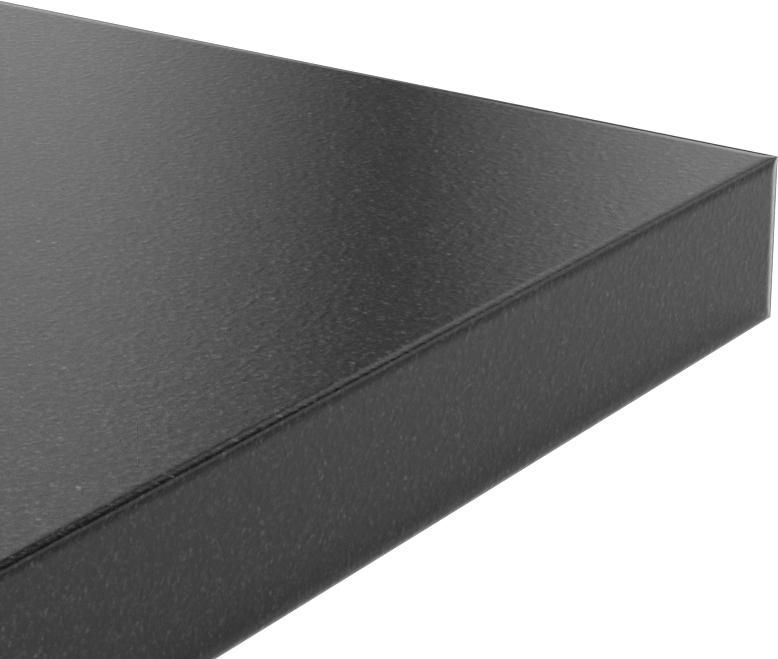 Kimyasala Dayanıklı Slippery Teflon® PTFE Sheet, Black, 5/8" Kalınlık, 6" Genişlik, 6" Uzunluk