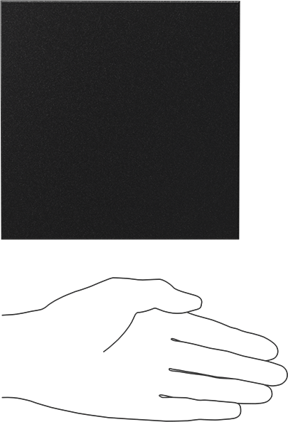 Kimyasala Dayanıklı Slippery Teflon® PTFE Sheet, Black, 1" Kalınlık, 6" Genişlik, 6" Uzunluk