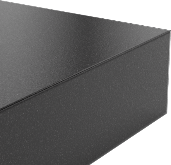 Kimyasala Dayanıklı Slippery Teflon® PTFE Sheet, Black, 1-1/2" Kalınlık, 6" Genişlik, 6" Uzunluk