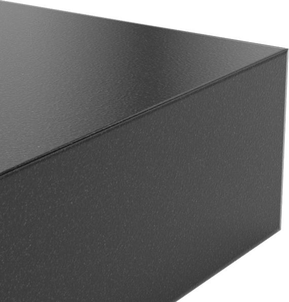 Kimyasala Dayanıklı Slippery Teflon® PTFE Sheet, Black, 2" Kalınlık, 6" Genişlik, 6" Uzunluk