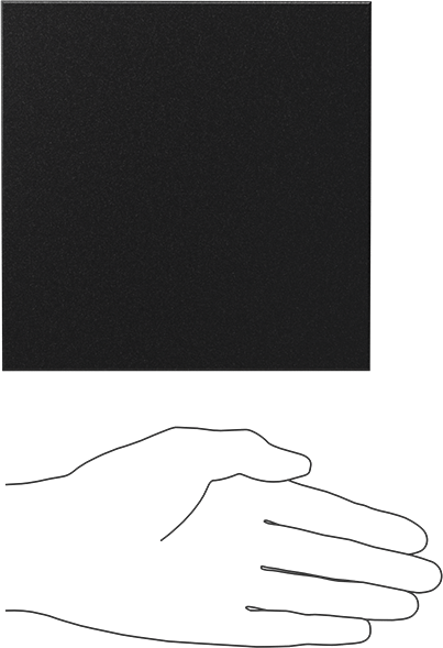 Kimyasala Dayanıklı Slippery Teflon® PTFE Sheet, Black, 2" Kalınlık, 6" Genişlik, 6" Uzunluk