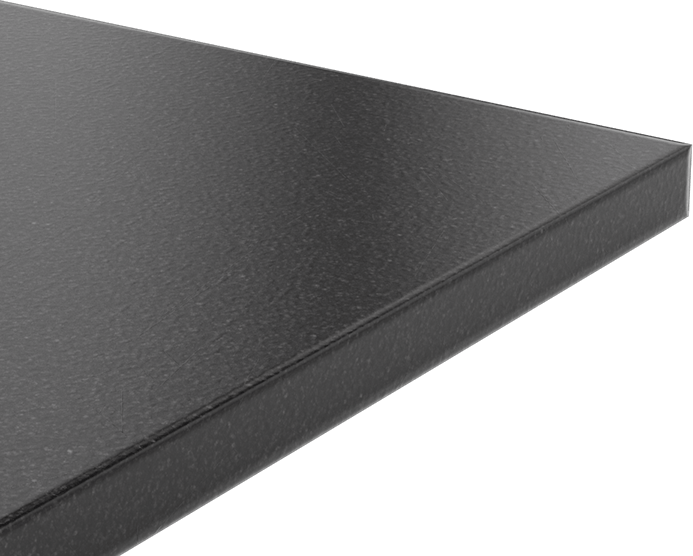 Kimyasala Dayanıklı Slippery Teflon® PTFE Sheet, Black, 5/8" Kalınlık, 12" Genişlik, 12" Uzunluk