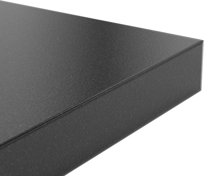 Kimyasala Dayanıklı Slippery Teflon® PTFE Sheet, Black, 1-1/2" Kalınlık, 12" Genişlik, 12" Uzunluk