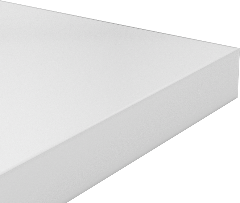 Kimyasala Dayanıklı Slippery Teflon® PTFE Sheet, White, 5/8" Kalınlık, 6" Genişlik, 6" Uzunluk