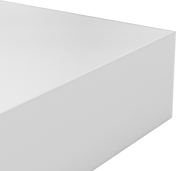 Kimyasala Dayanıklı Slippery Teflon® PTFE Sheet, White, 1-1/2" Kalınlık, 6" Genişlik, 6" Uzunluk