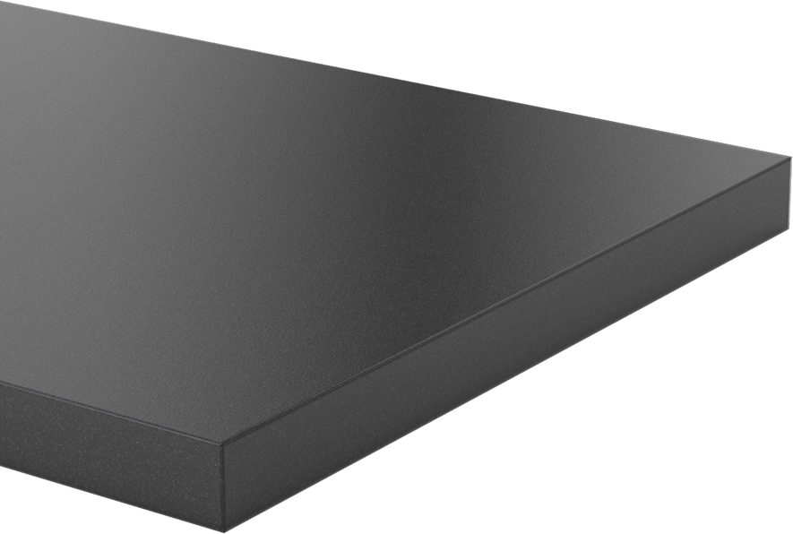 Kimyasala Dayanıklı Slippery Teflon® PTFE Sheet, Black, 1" Kalınlık, 12" Genişlik, 24" Uzunluk