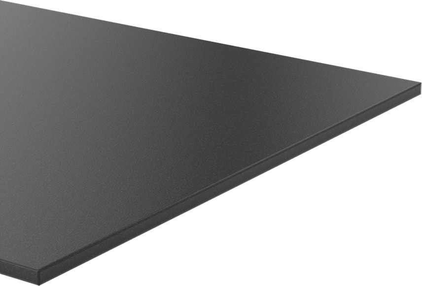 Kimyasala Dayanıklı Slippery Teflon® PTFE Sheet, Black, 1/4" Kalınlık, 12" Genişlik, 48" Uzunluk