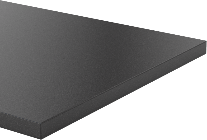 Kimyasala Dayanıklı Slippery Teflon® PTFE Sheet, Black, 5/8" Kalınlık, 12" Genişlik, 48" Uzunluk