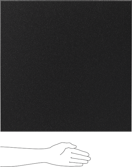 Kimyasala Dayanıklı Slippery Teflon® PTFE Sheet, Black, 5/8" Kalınlık, 24" Genişlik, 24" Uzunluk