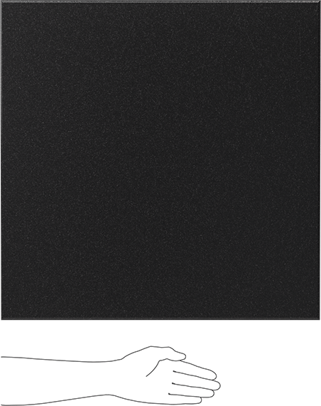 Kimyasala Dayanıklı Slippery Teflon® PTFE Sheet, Black, 3/4" Kalınlık, 24" Genişlik, 24" Uzunluk