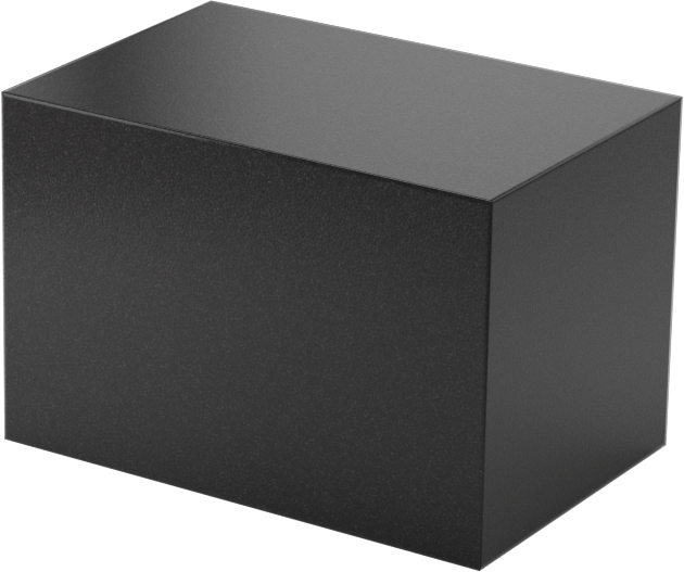 Kimyasala Dayanıklı Slippery Teflon® PTFE Sheet, Black, 2" Kalınlık, 2" Genişlik, 3" Uzunluk