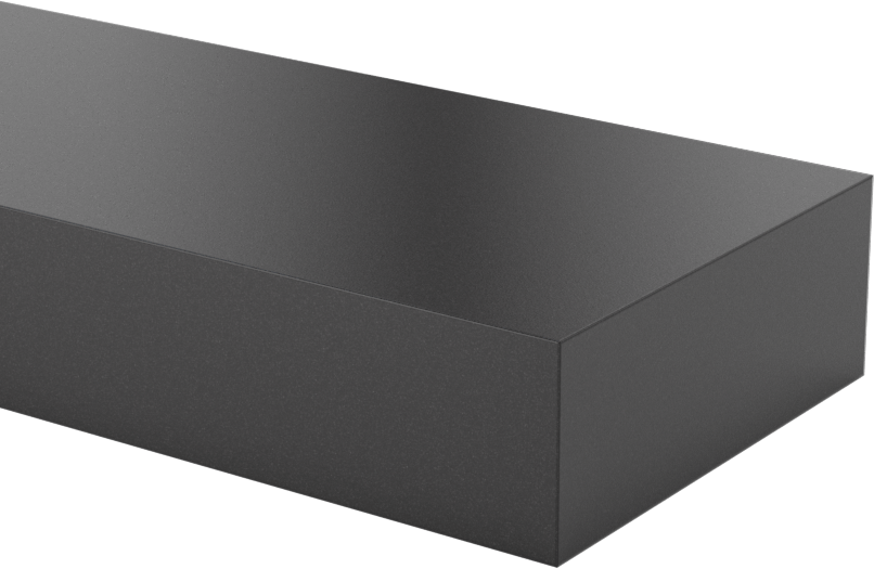 Kimyasala Dayanıklı Slippery Teflon® PTFE Sheet, Black, 3/4" Kalınlık, 2" Genişlik, 6" Uzunluk