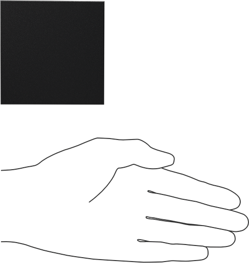 Kimyasala Dayanıklı Slippery Teflon® PTFE Sheet, Black, 3/4" Kalınlık, 3" Genişlik, 3" Uzunluk