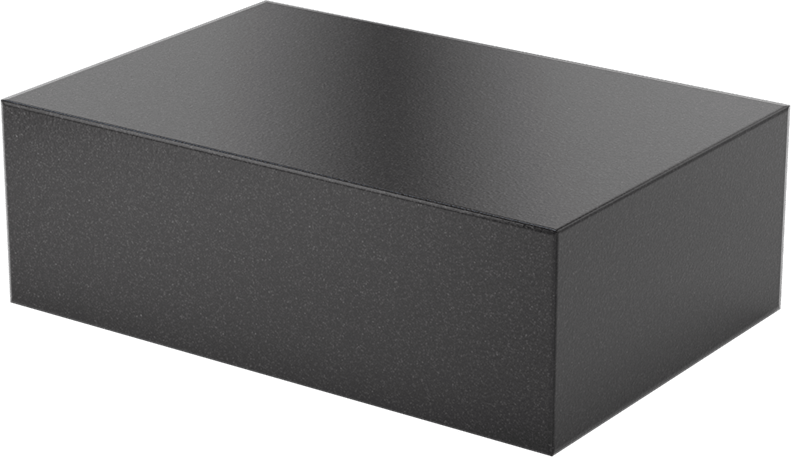 Kimyasala Dayanıklı Slippery Teflon® PTFE Sheet, Black, 2" Kalınlık, 4" Genişlik, 6" Uzunluk