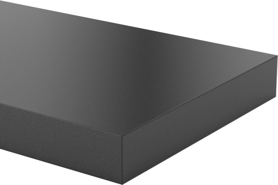 Kimyasala Dayanıklı Slippery Teflon® PTFE Sheet, Black, 2" Kalınlık, 12" Genişlik, 24" Uzunluk