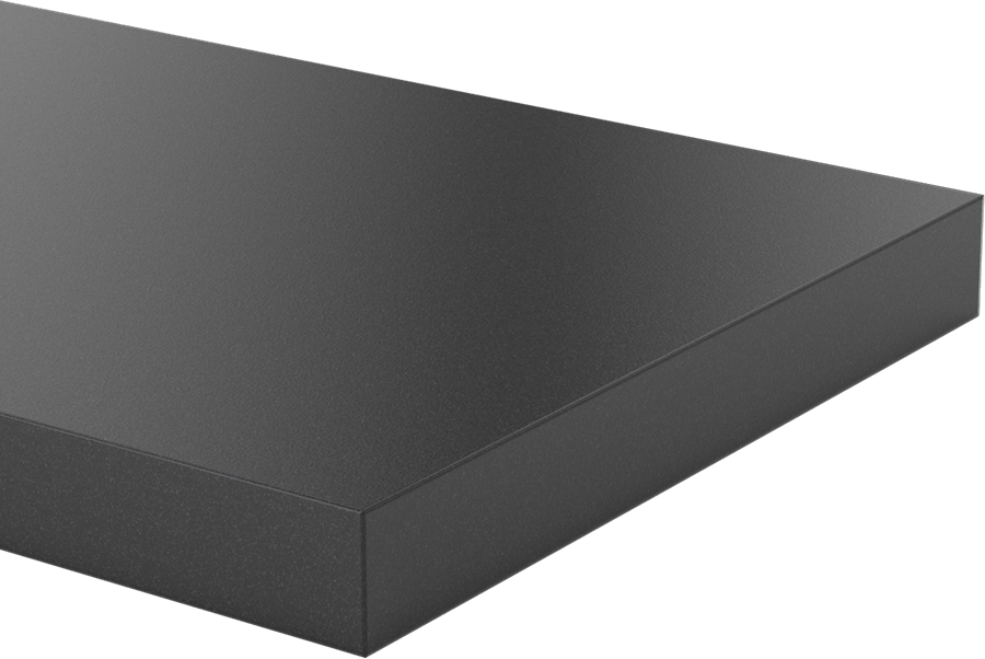 Kimyasala Dayanıklı Slippery Teflon® PTFE Sheet, Black, 1-1/2" Kalınlık, 12" Genişlik, 48" Uzunluk