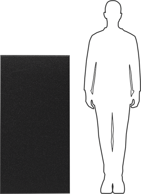 Kimyasala Dayanıklı Slippery Teflon® PTFE Sheet, Black, 3/4" Kalınlık, 24" Genişlik, 48" Uzunluk