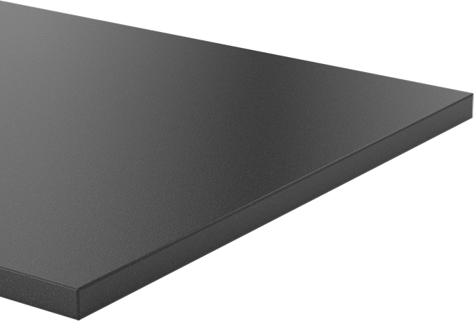 Kimyasala Dayanıklı Slippery Teflon® PTFE Sheet, Black, 1" Kalınlık, 24" Genişlik, 48" Uzunluk