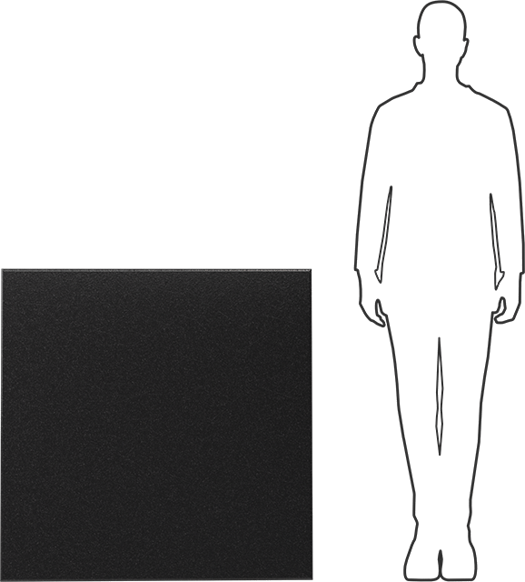 Kimyasala Dayanıklı Slippery Teflon® PTFE Sheet, Black, 1/2" Kalınlık, 36" Genişlik, 36" Uzunluk