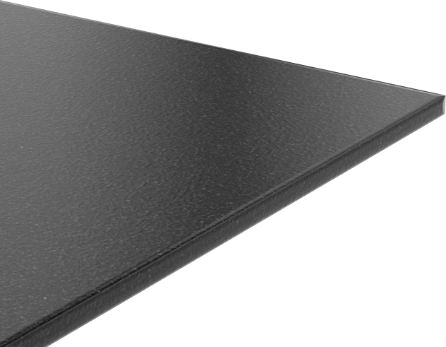 Kimyasala Dayanıklı Slippery Teflon® PTFE Sheet, Black, 3/4" Kalınlık, 36" Genişlik, 36" Uzunluk