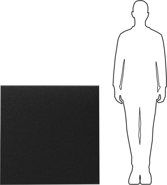 Kimyasala Dayanıklı Slippery Teflon® PTFE Sheet, Black, 3/4" Kalınlık, 36" Genişlik, 36" Uzunluk