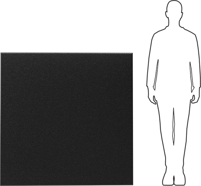 Kimyasala Dayanıklı Slippery Teflon® PTFE Sheet, Black, 1" Kalınlık, 48" Genişlik, 48" Uzunluk