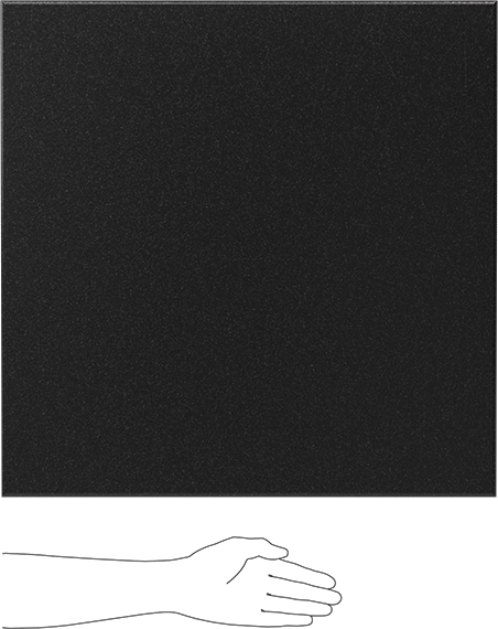 Kimyasala Dayanıklı Slippery Teflon® PTFE Sheet, Black, 1-1/2" Kalınlık, 24" Genişlik, 24" Uzunluk