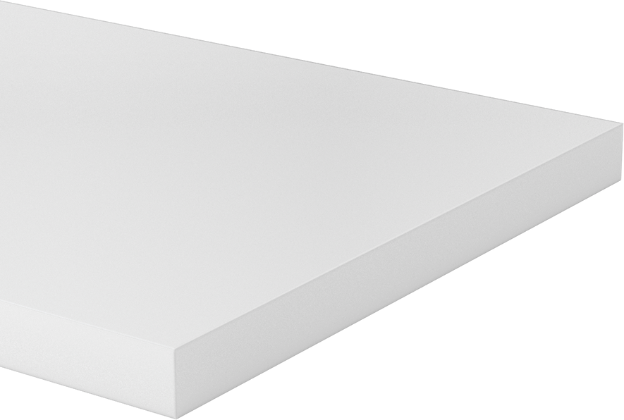 Kimyasala Dayanıklı Slippery Teflon® PTFE Sheet, White, 1" Kalınlık, 12" Genişlik, 24" Uzunluk
