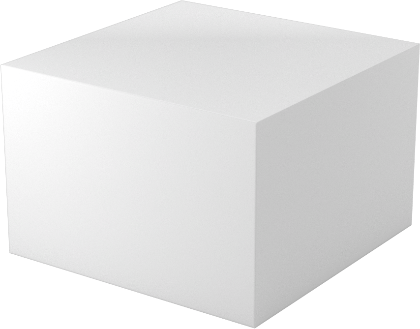 Teflon® PTFE'den Yapılmış Kaygan Levha, Beyaz, 2" Kalınlık, 3" Genişlik, 3" Uzunluk