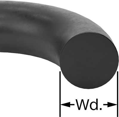 Kimyasala Dayanıklı Viton® Floroelastomer O-Ring, Süper Esnek, 4 mm Genişlik, 32 mm İç Çap, 40 mm Dış Çap