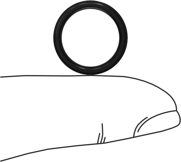 Çift X Profilli Yağa Dayanıklı Buna-N O-Ring, 1/16 Kesirli Genişlik, Dash Numarası 014