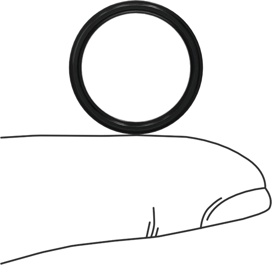 Çift X Profilli Yağa Dayanıklı Buna-N O-Ring, 1/16 Kesirli Genişlik, Dash Numarası 016