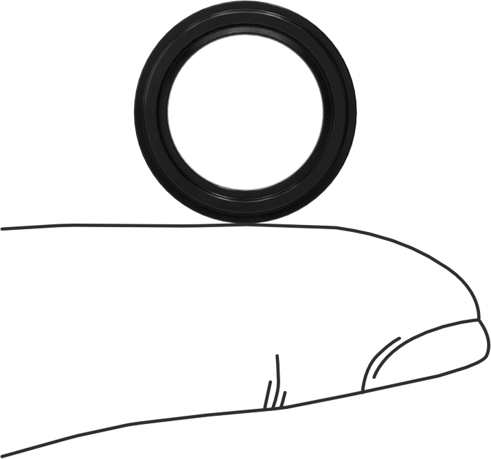 Çift X Profilli Yağa Dayanıklı Buna-N O-Ring, 3/32 Kesirli Genişlik, Dash Numarası 112