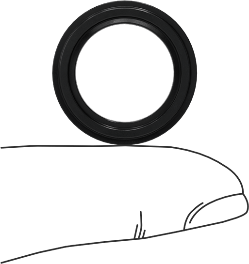 Çift X Profilli Yağa Dayanıklı Buna-N O-Ring, 1/8 Kesirli Genişlik, Dash Numarası 208