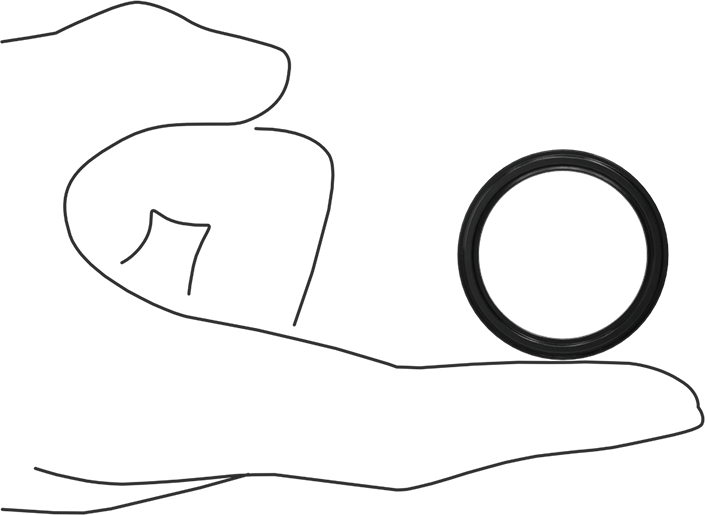 Çift X Profilli Yağa Dayanıklı Buna-N O-Ring, 1/8 Kesirli Genişlik, Dash Numarası 216