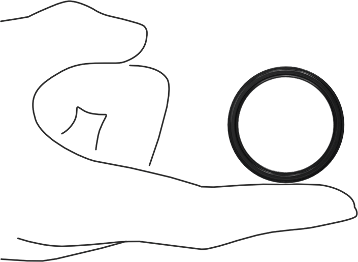 Çift X Profilli Yağa Dayanıklı Buna-N O-Ring, 1/8 Kesirli Genişlik, Dash Numarası 218