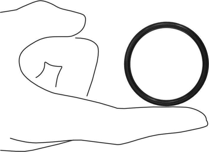 Çift X Profilli Yağa Dayanıklı Buna-N O-Ring, 1/8 Kesirli Genişlik, Dash Numarası 223