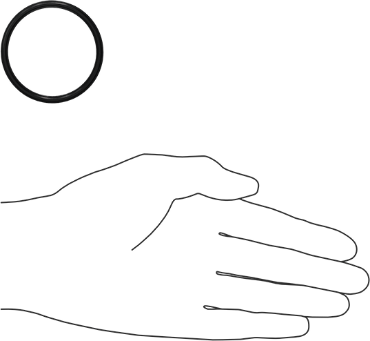 Çift X Profilli Yağa Dayanıklı Buna-N O-Ring, 1/8 Kesirli Genişlik, Dash Numarası 224