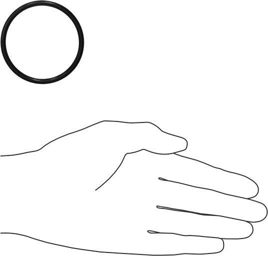 Çift X Profilli Yağa Dayanıklı Buna-N O-Ring, 1/8 Kesirli Genişlik, Dash Numarası 226