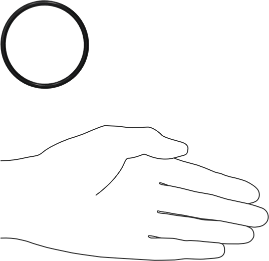 Çift X Profilli Yağa Dayanıklı Buna-N O-Ring, 1/8 Kesirli Genişlik, Dash Numarası 227