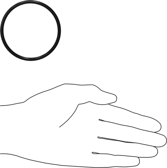 Çift X Profilli Yağa Dayanıklı Buna-N O-Ring, 1/8 Kesirli Genişlik, Dash Numarası 229