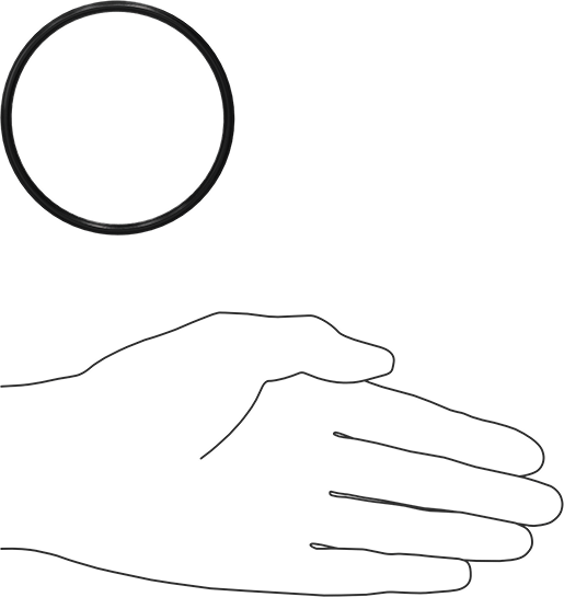 Çift X Profilli Yağa Dayanıklı Buna-N O-Ring, 1/8 Kesirli Genişlik, Dash Numarası 232